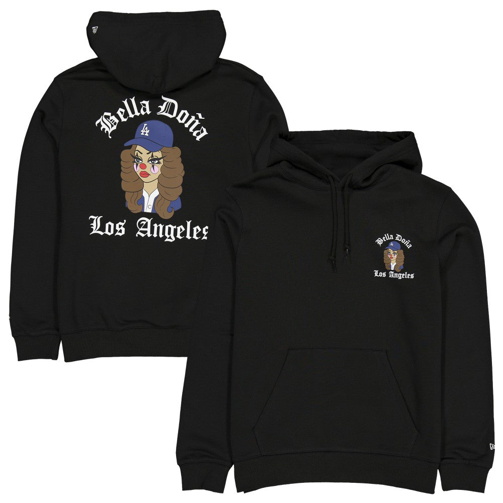 Women's Bella Dona x Los Angeles Dodgers Pullover Hoodie - Black | New Era