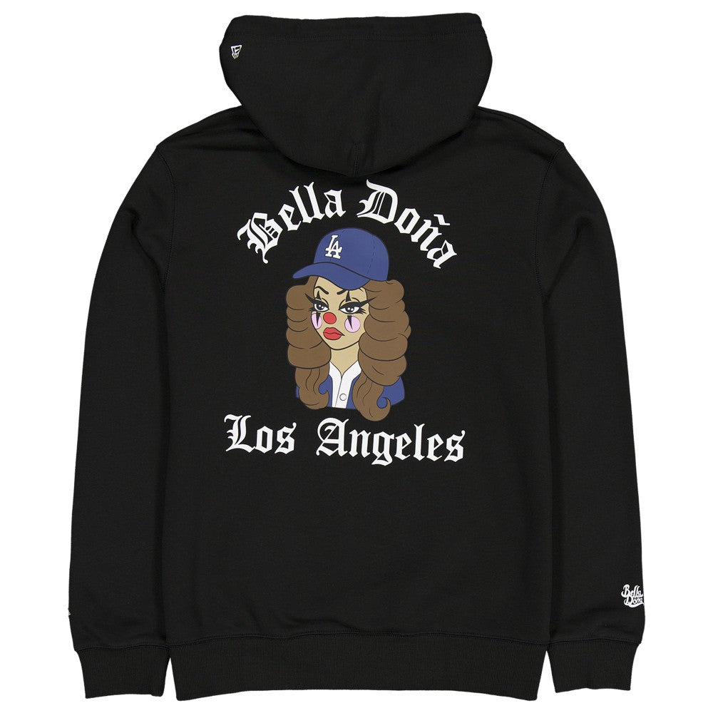 Women's Bella Dona x Los Angeles Dodgers Pullover Hoodie - Black | New Era