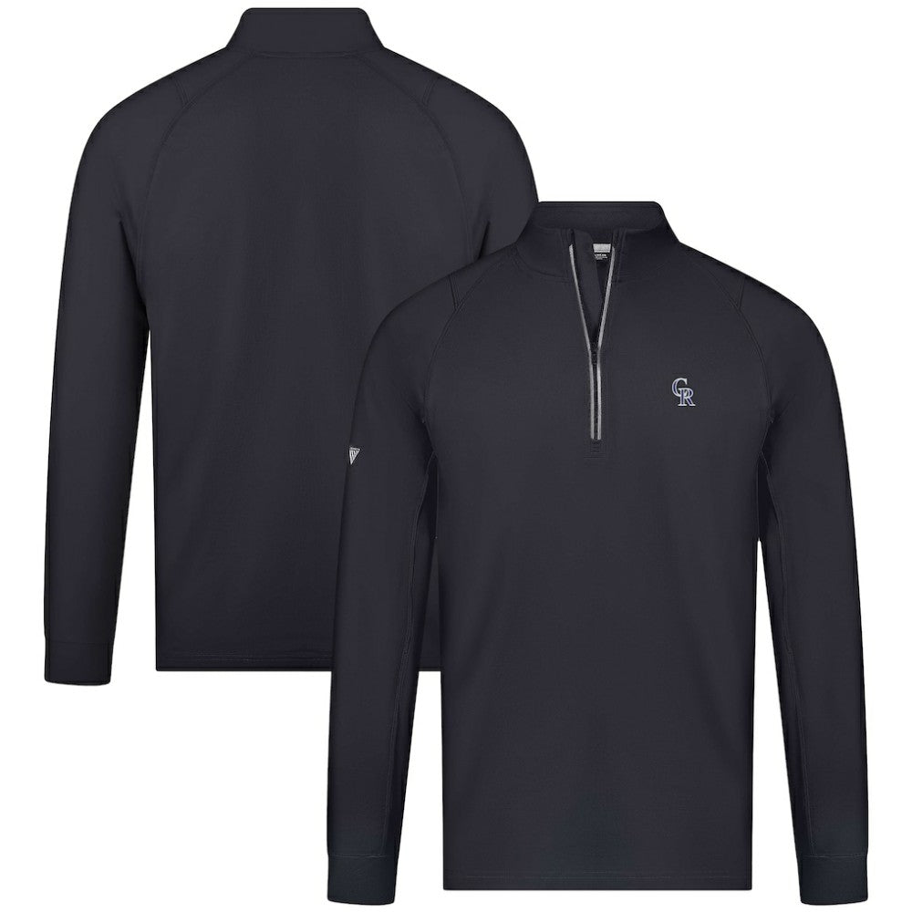 Colorado Rockies Levelwear Theory Insignia Quarter-Zip Pullover - Black