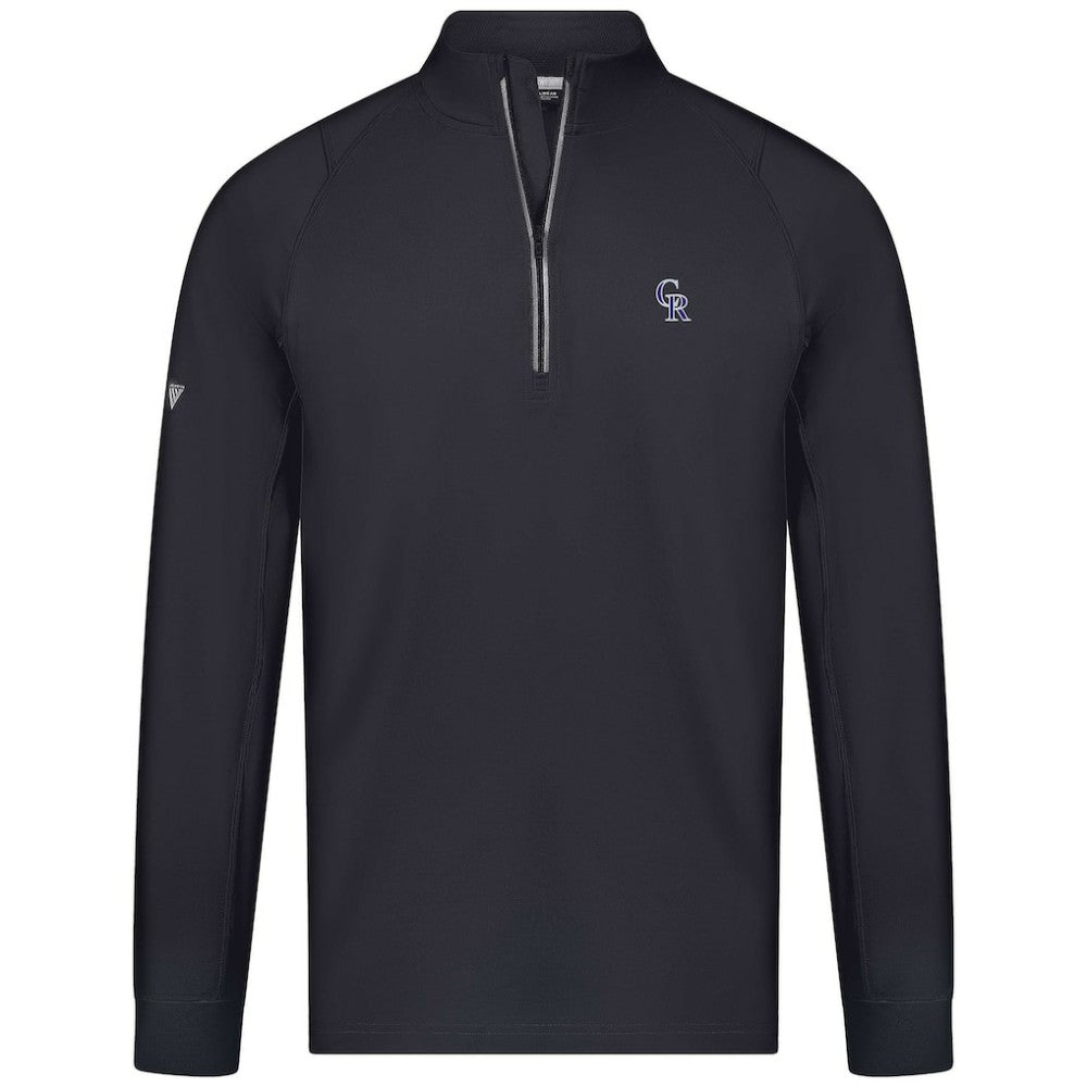 Colorado Rockies Levelwear Theory Insignia Quarter-Zip Pullover - Black
