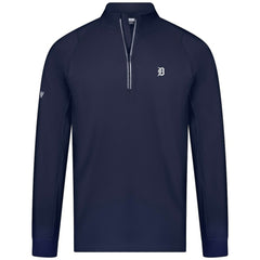Detroit Tigers Levelwear Theory Insignia Quarter-Zip Pullover - Navy