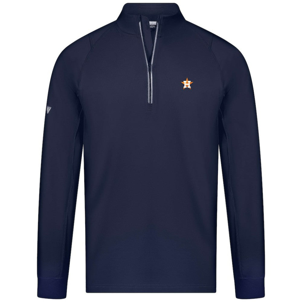 Houston Astros Levelwear Theory Insignia Quarter-Zip Pullover - Navy