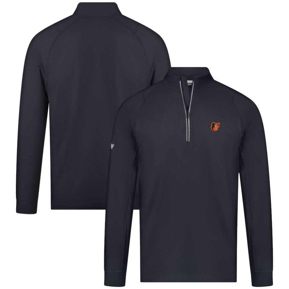 Baltimore Orioles Levelwear Theory Insignia Quarter-Zip Pullover - Black