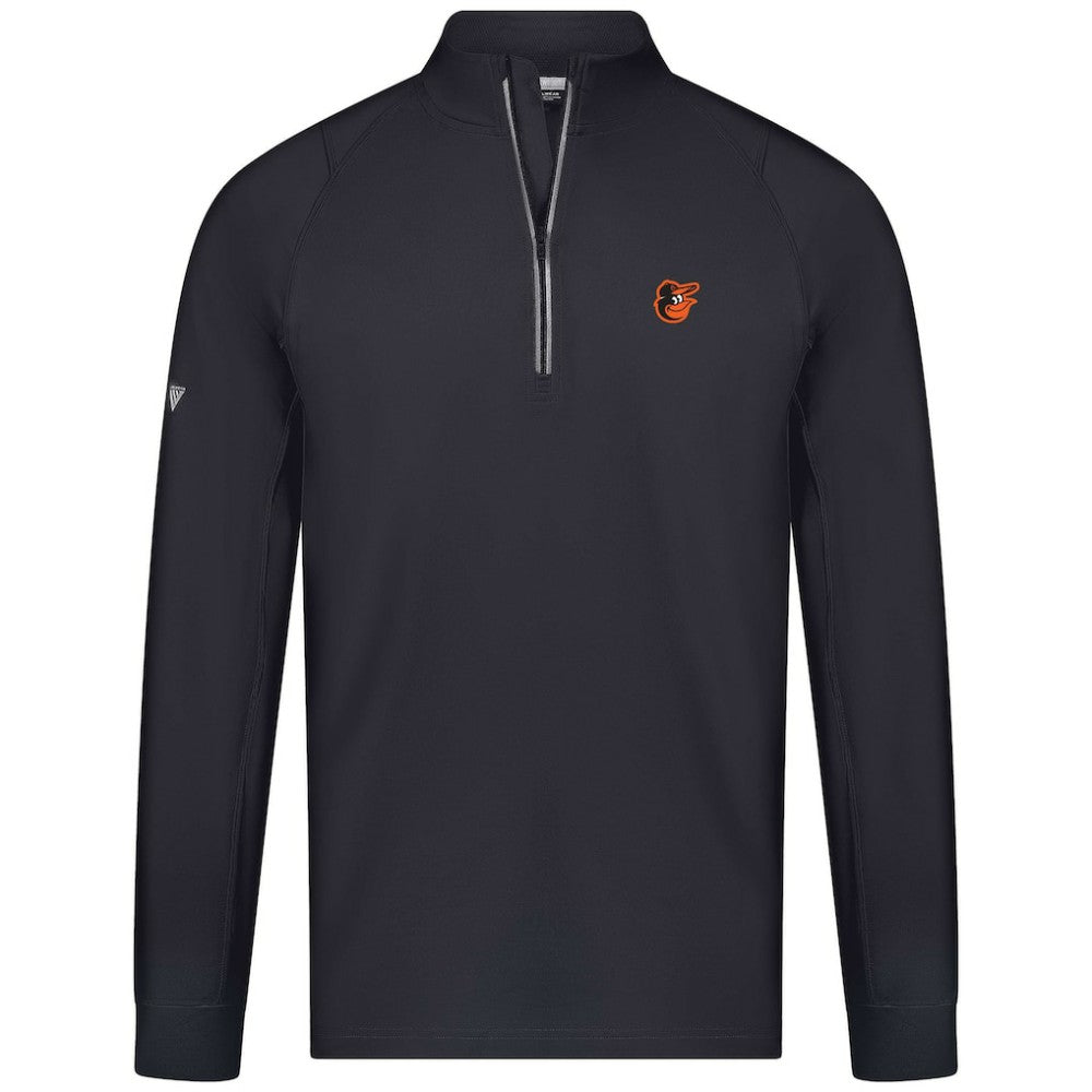 Baltimore Orioles Levelwear Theory Insignia Quarter-Zip Pullover - Black
