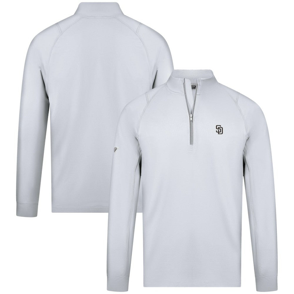 San Diego Padres Levelwear Theory Insignia Quarter-Zip Pullover - White