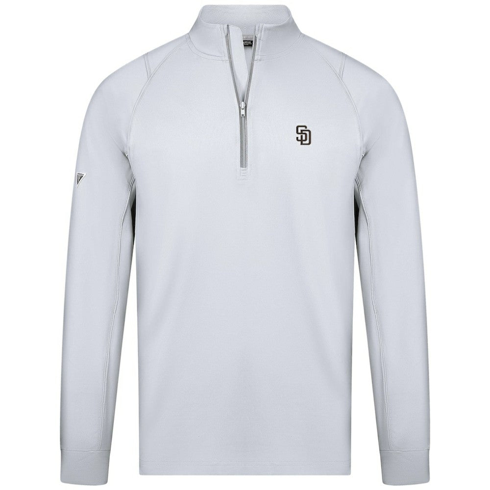 San Diego Padres Levelwear Theory Insignia Quarter-Zip Pullover - White