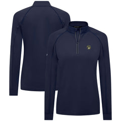 Milwaukee Brewers Levelwear Women's Kinetic Insignia Quarter-Zip Pullover - Navy