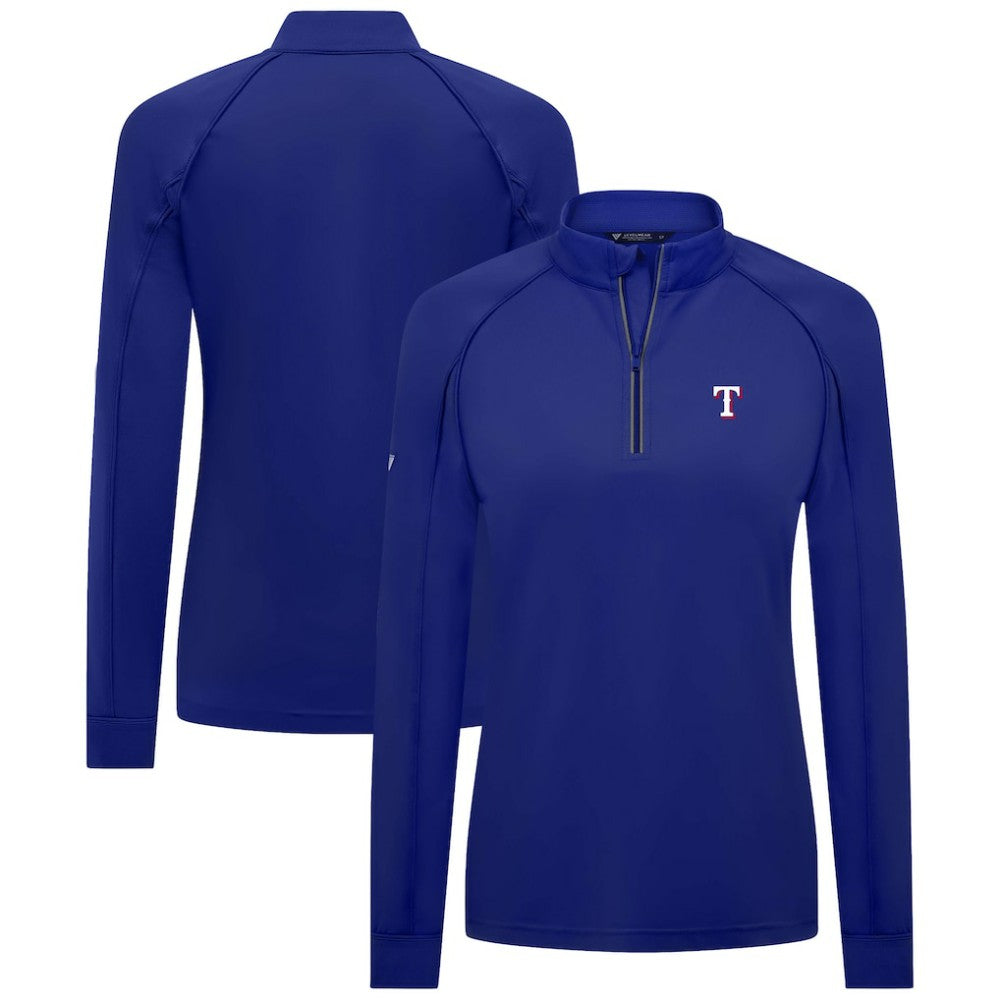 Texas Rangers Levelwear Women's Kinetic Insignia Quarter-Zip Pullover - Royal