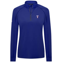 Texas Rangers Levelwear Women's Kinetic Insignia Quarter-Zip Pullover - Royal