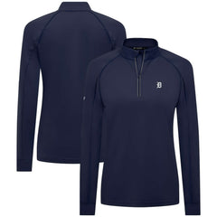 Detroit Tigers Levelwear Women's Kinetic Insignia Quarter-Zip Pullover - Navy