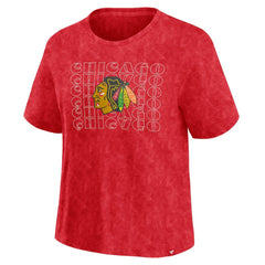 Chicago Blackhawks Fanatics Women's Faded Wash T-Shirt