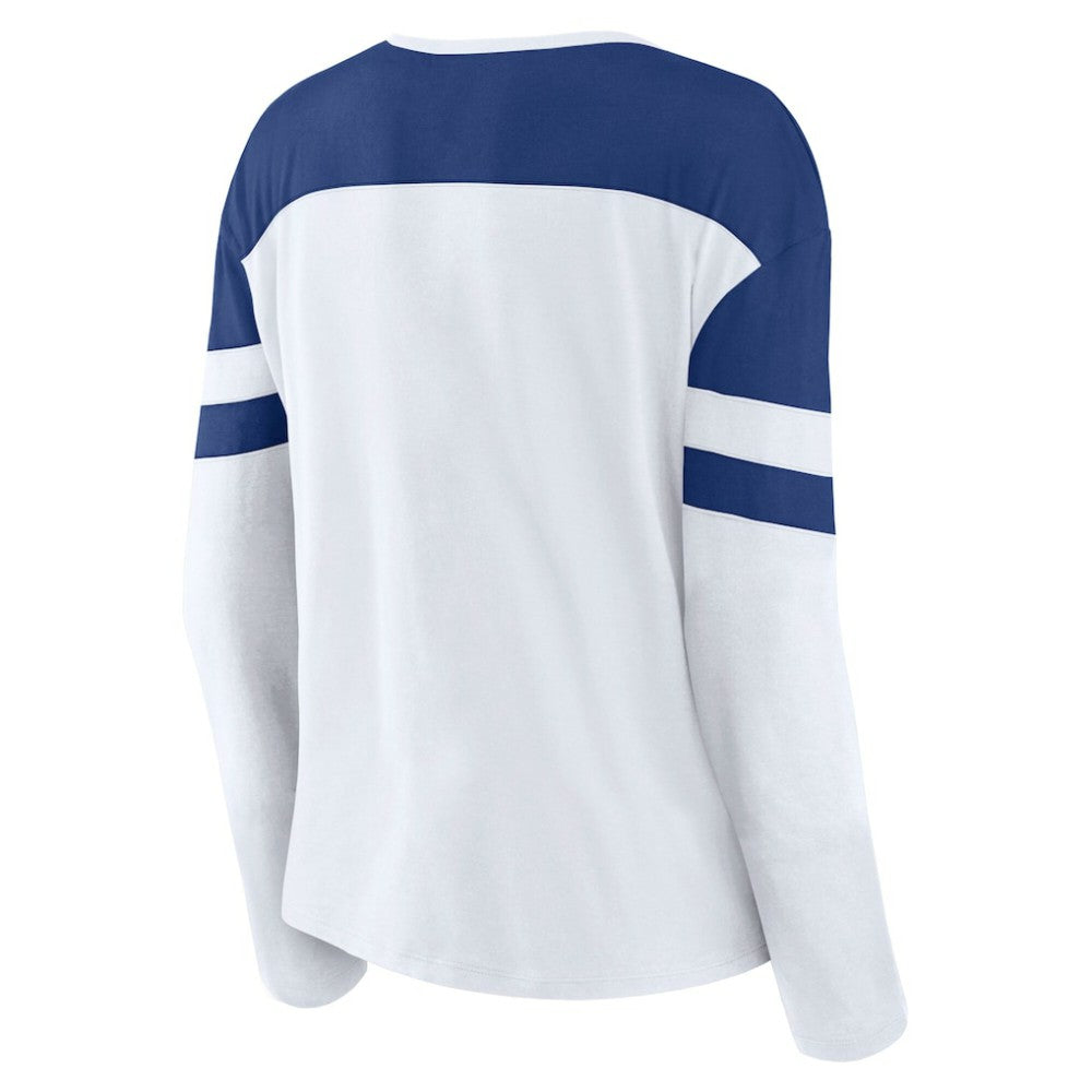 Tampa Bay Lightning Fanatics Women's Frozen Long Sleeve Notch Neck T-Shirt