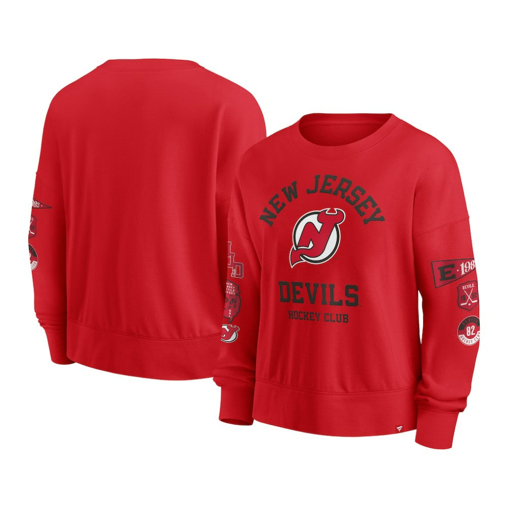 New Jersey Devils Fanatics Women's Go Team Pullover Sweatshirt