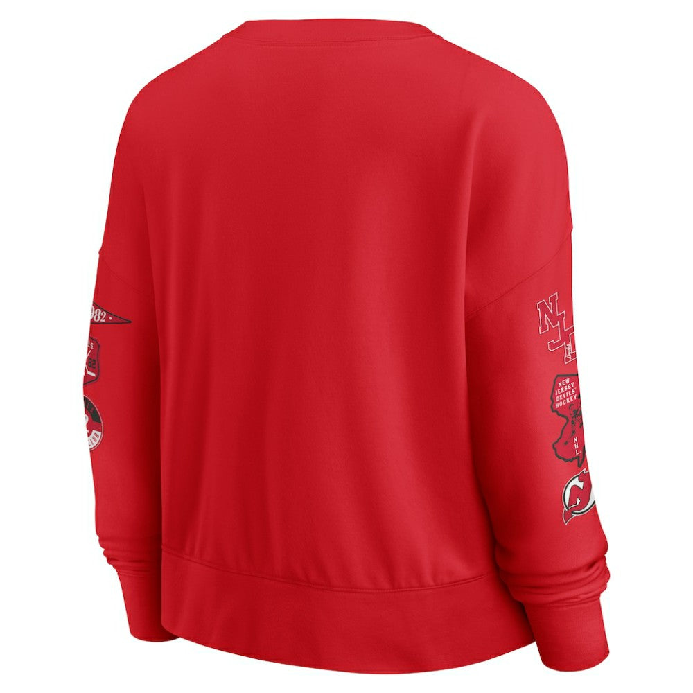 New Jersey Devils Fanatics Women's Go Team Pullover Sweatshirt