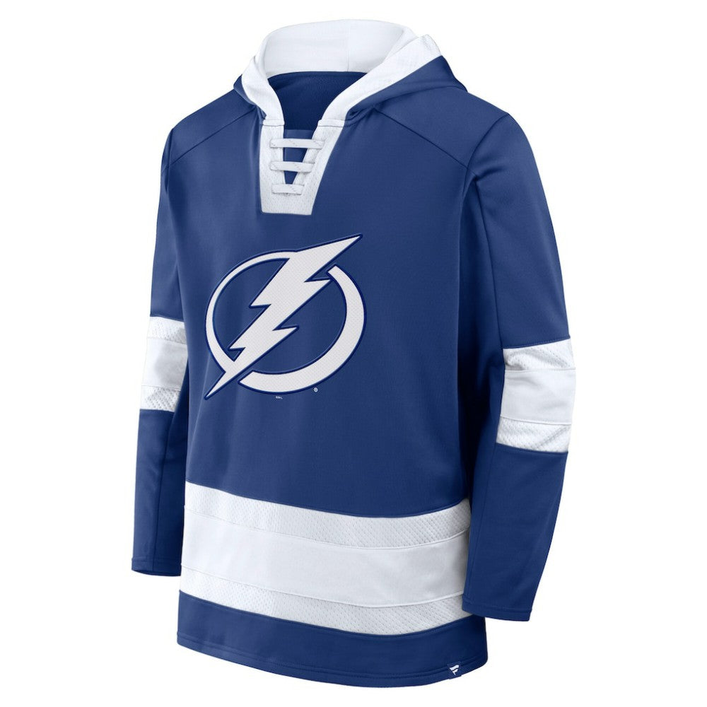 Tampa Bay Lightning Fanatics Inside Line Fleece Pullover Hoodie- Blue