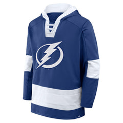 Tampa Bay Lightning Fanatics Inside Line Fleece Pullover Hoodie- Blue