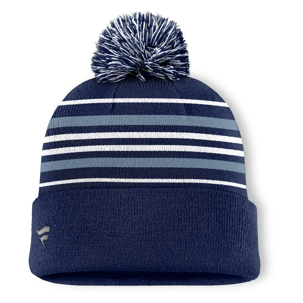 NFL Dallas Cowboys Fundamental Striped Cuffed Knit Hat with Pom