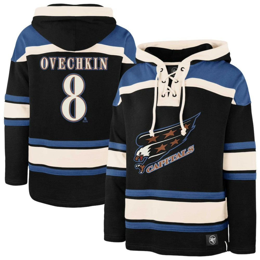 Alexander Ovechkin Washington Capitals '47 Player Name & Number Lacer Pullover Hoodie