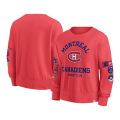 Montreal Canadiens Fanatics Women's Oversized Vintage Go Team Pullover Sweatshirt