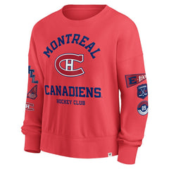 Montreal Canadiens Fanatics Women's Oversized Vintage Go Team Pullover Sweatshirt