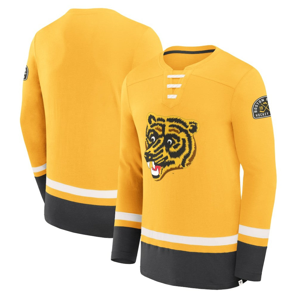 Boston Bruins Fanatics Vintage High Point Long Sleeve T-Shirt