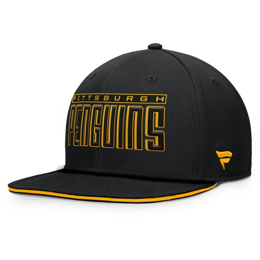 Pittsburgh Penguins Fanatics Fundamental Gino Stack Snapback Hat
