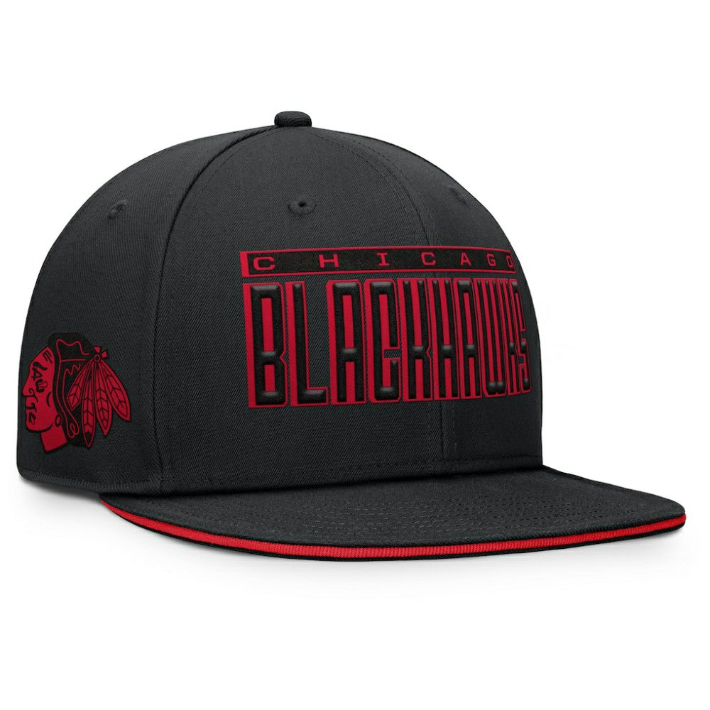 Chicago Blackhawks Fanatics Fundamental Gino Stack Snapback Hat