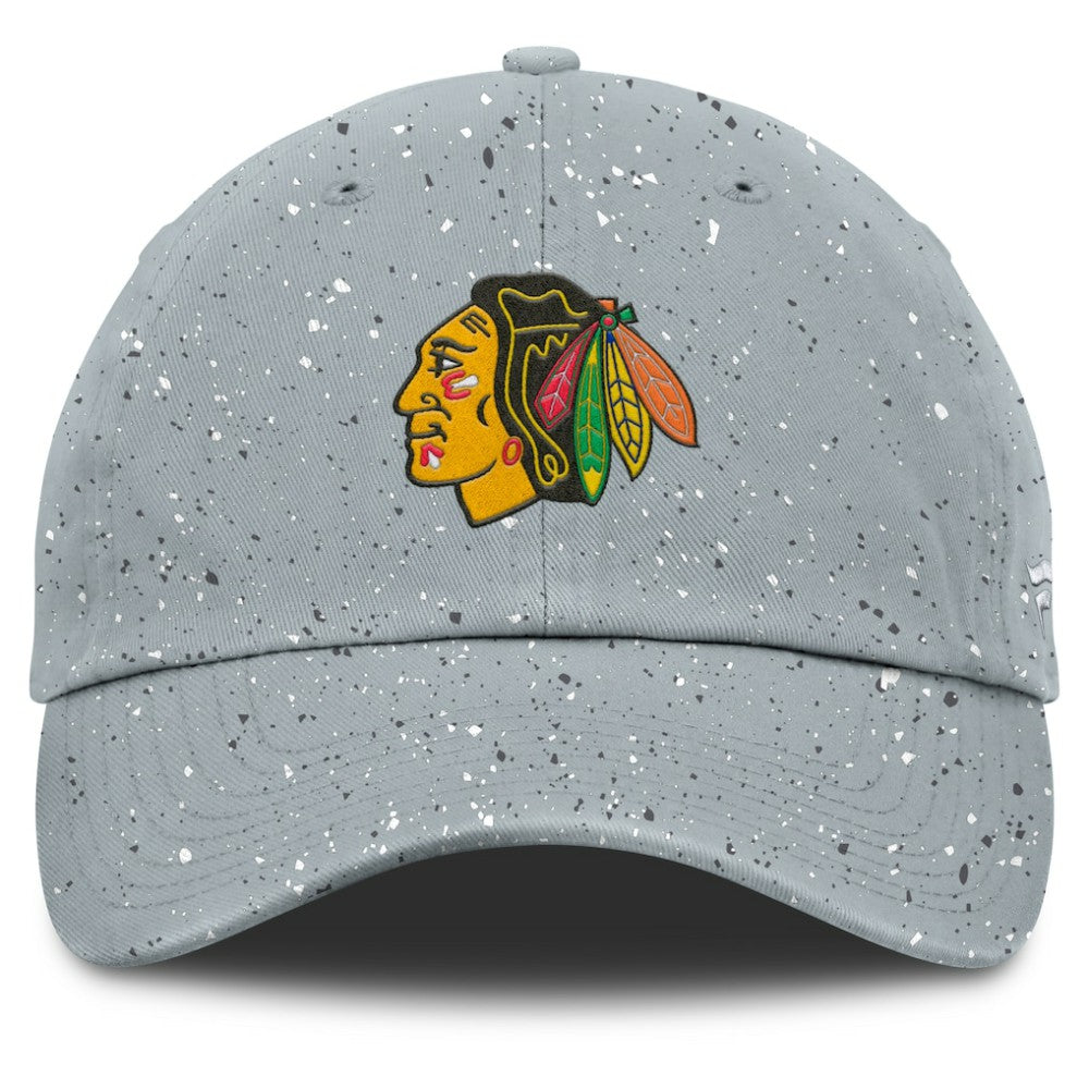 Chicago Blackhawks Fanatics Women's Heritage Snow Day Speckle Adjustable Hat