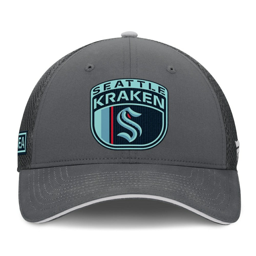 Seattle Kraken Fanatics Authentic Pro Home Ice Trucker Adjustable Hat