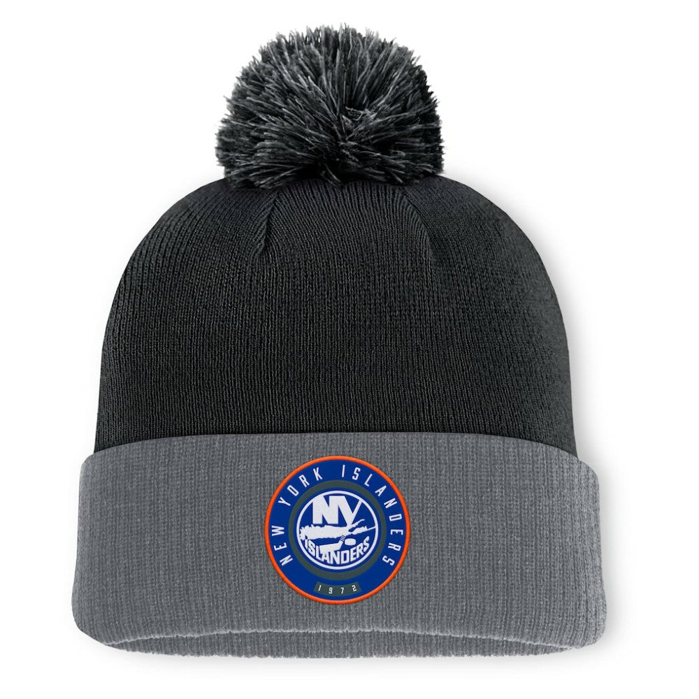 New York Islanders Fanatics Aspyn Cuffed Knit Hat with Pom