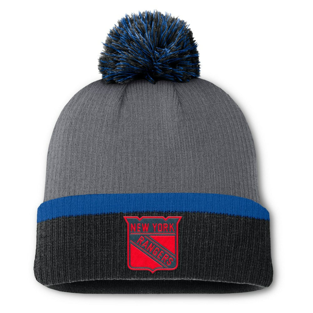 New York Rangers Fanatics Women's Cuffed Knit Hat with Pom