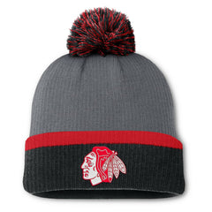 Chicago Blackhawks Fanatics Women's Cuffed Knit Hat with Pom