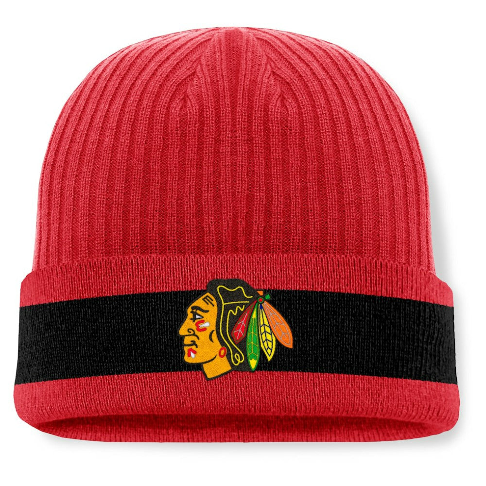 Chicago Blackhawks Fanatics Blueliner Cuffed Knit Hat