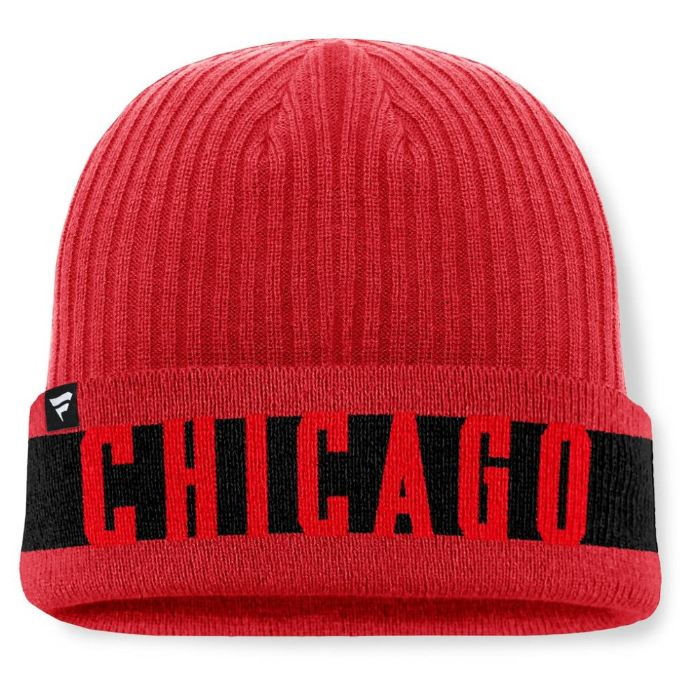 Chicago Blackhawks Fanatics Blueliner Cuffed Knit Hat