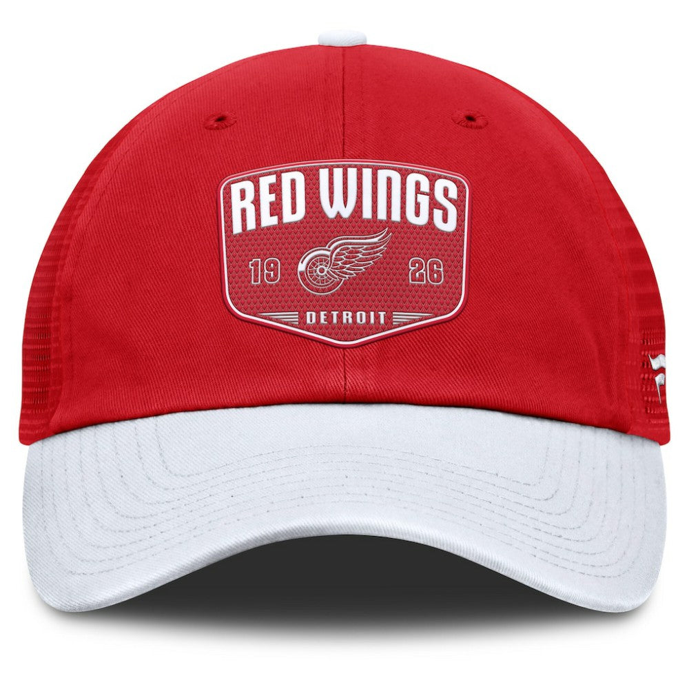 Detroit Red Wings Fanatics Fundamental One-Time Trucker Adjustable Hat