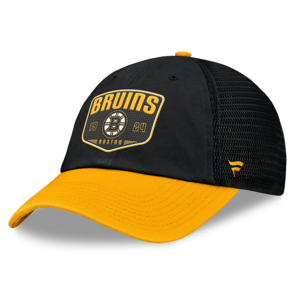 Boston Bruins Fanatics Fundamental One-Time Trucker Adjustable Hat