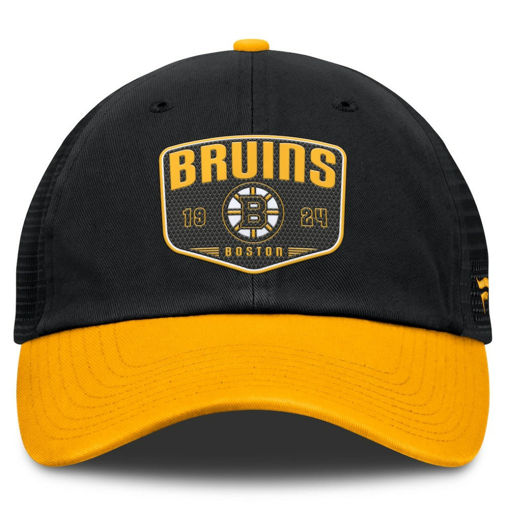 Boston Bruins Fanatics Fundamental One-Time Trucker Adjustable Hat