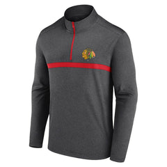 Chicago Blackhawks Logo Athletic Head-to-Head Raglan Quarter-Zip Top