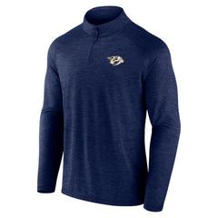 Nashville Predators Logo Athletic Head-to-Head Raglan Quarter-Zip Top