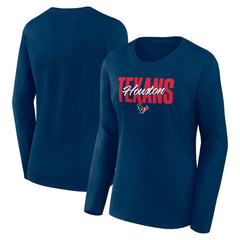 NFL Houston Texans Logo Athletic Women's Grip Long Sleeve T-Shirt