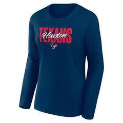 NFL Houston Texans Logo Athletic Women's Grip Long Sleeve T-Shirt