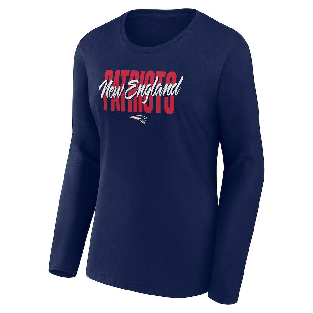 NFL New England Patriots Logo Athletic Women's Grip Long Sleeve T-Shirt