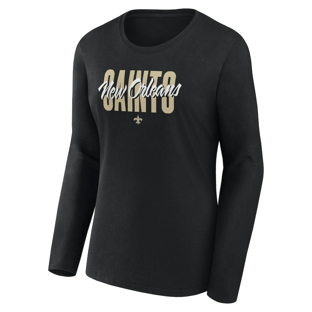 NFL New Orleans Saints Logo Athletic Women's Grip Long Sleeve T-Shirt