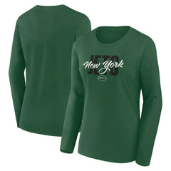 NFL New York Jets Logo Athletic Women's Grip Long Sleeve T-Shirt