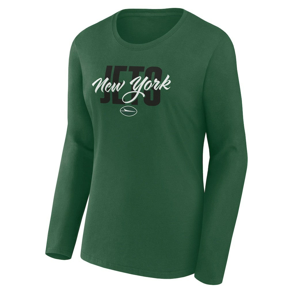NFL New York Jets Logo Athletic Women's Grip Long Sleeve T-Shirt