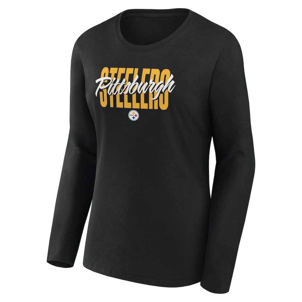 NFL Pittsburgh Steelers Logo Athletic Women's Grip Long Sleeve T-Shirt