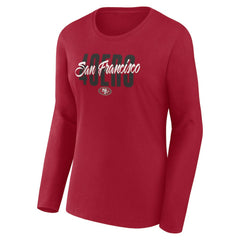 NFL San Francisco 49ers Logo Athletic Women's Grip Long Sleeve T-Shirt
