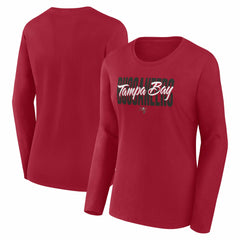 NFL Tampa Bay Buccaneers Logo Athletic Women's Grip Long Sleeve T-Shirt