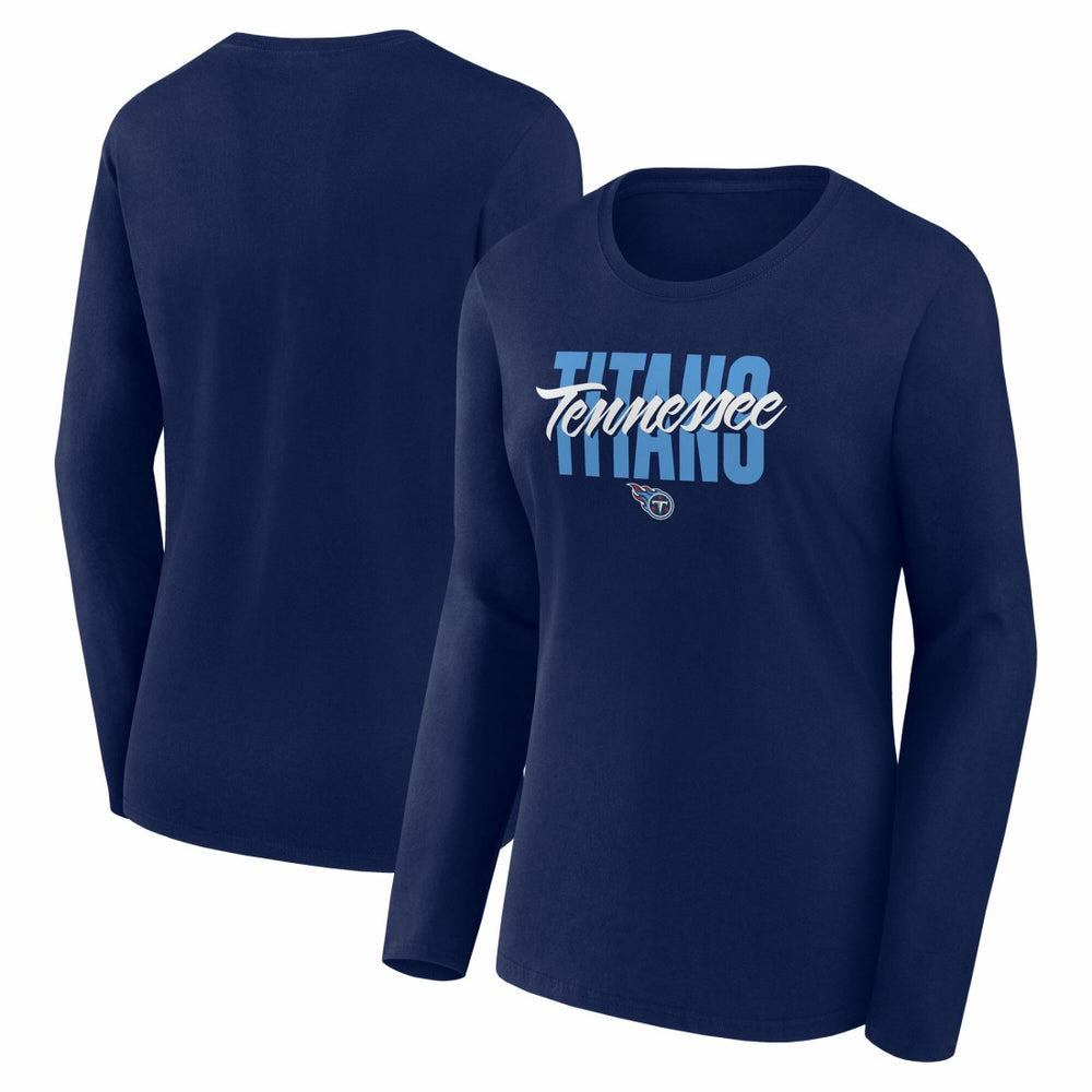 NFL Tennessee Titans Logo Athletic Women's Grip Long Sleeve T-Shirt