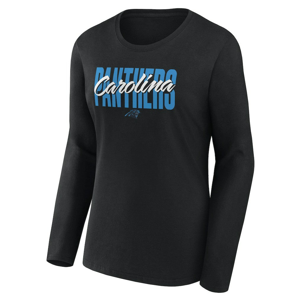 NFL Carolina Panthers Logo Athletic Women's Grip Long Sleeve T-Shirt